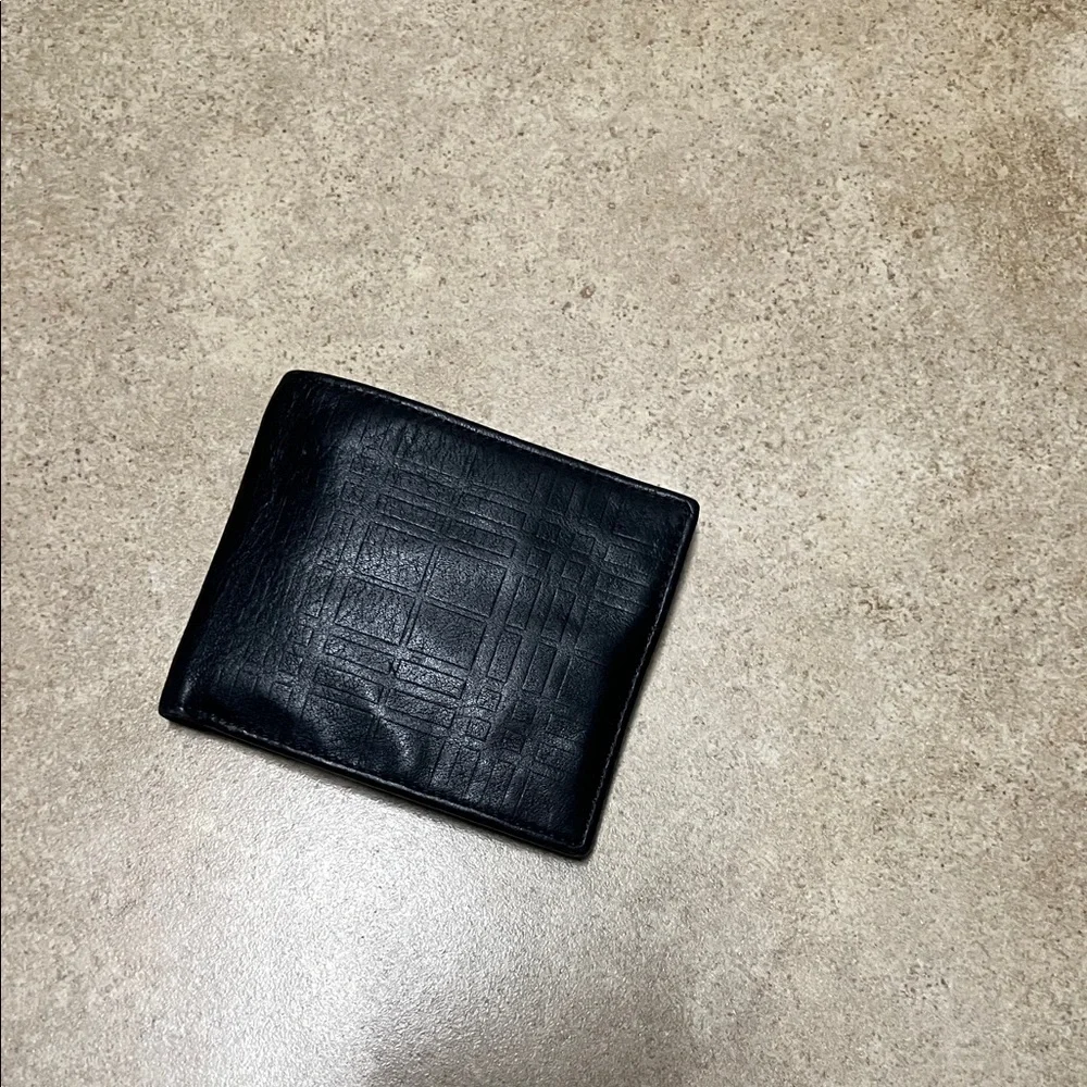 Burberry Black Textured Leather Wallet